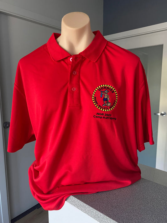 Gunnie Polo Red    BBBS Logo