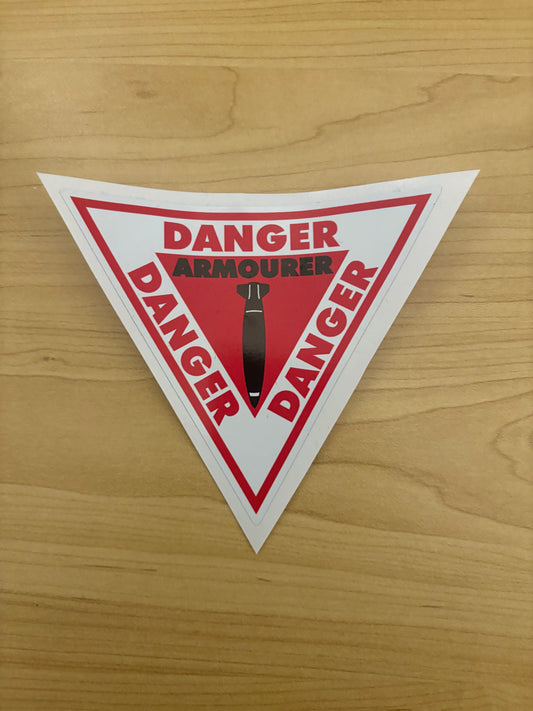 Danger Armourer Sticker